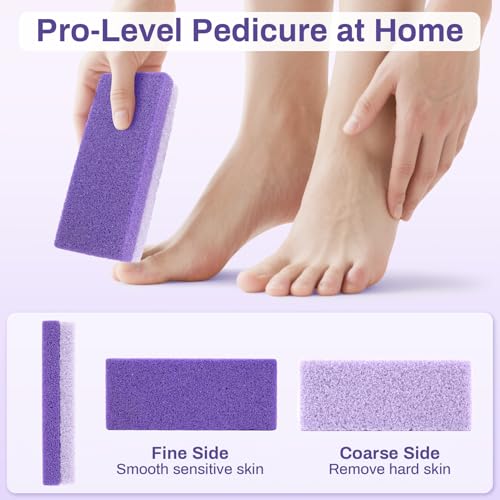 RAQEHO 10-Pack Dual-Sided Foot Pumice Stone for Callus & Hard Skin