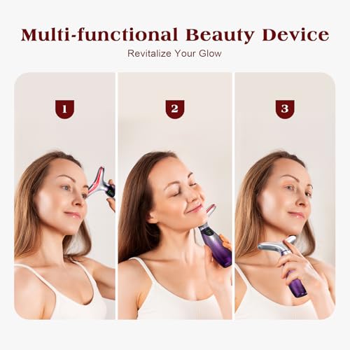 Pedete 7-Color Red Light Facial Massager with Heating & Vibration