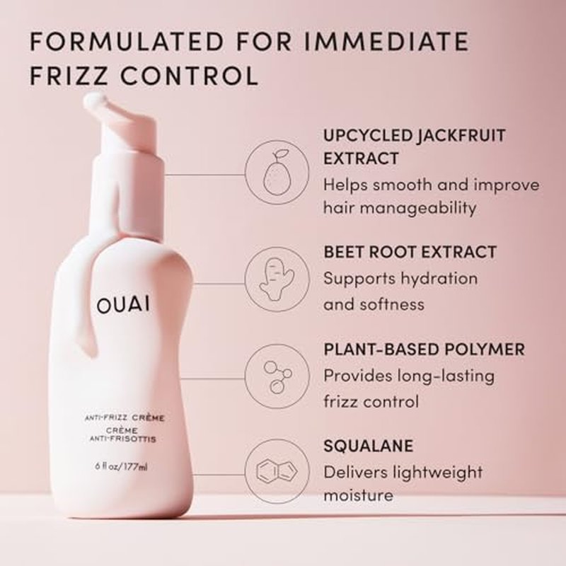 OUAI Anti Frizz Cream - Moisturizing Hair Cream, 3 oz