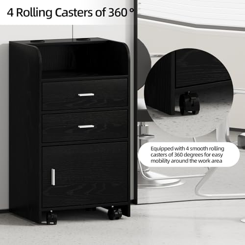 Salon Station Cart with Drawers & Wheels for Hair Stylists