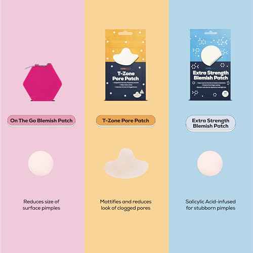 Hanhoo T-Zone Pore Patch, On-the-Go Blemish & Extra Strength Blemish Patch Bundle includes 204 invisible pimple patches that absorb fluid, shrink pimples, and protect skin. Ideal for Korean skincare.