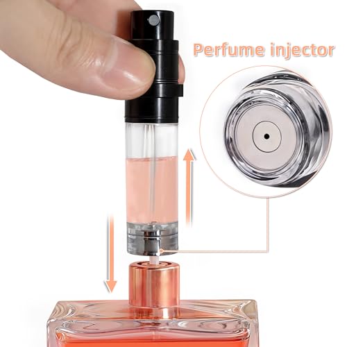 AA01BK Perfume Refillable Bottle 10ml Bottom Refill Portable Purse Atomizer, Cologne Travel Perfume Spray Bottle for Outgoing and Traveling(black)
