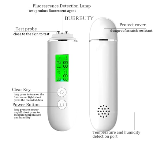 Digital Skin Hydration & Oil Analyzer - LCD Moisture Tester