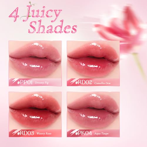 FOCALLURE Lip Gloss – Plumping, Moisturizing, Transfer-Proof Juicy Taupe