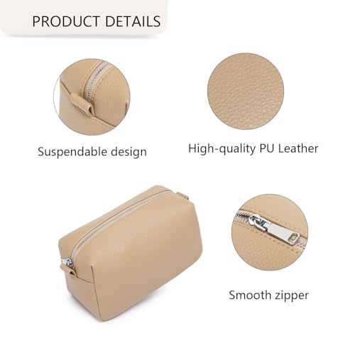 YONBEN PU Leather Travel Makeup Organizer Bag - Spacious & Stylish
