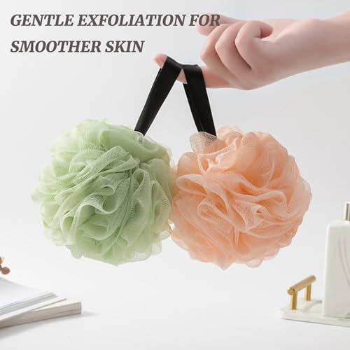 Loofah Body Scrubber Sponge for Shower - White, 1 Pack - Exfoliating Bath Loofa