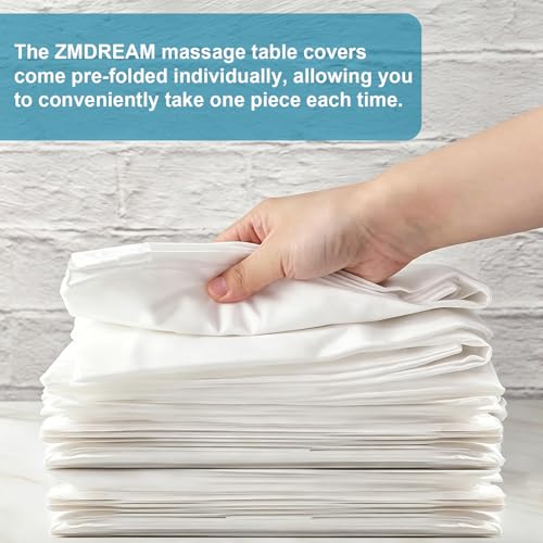 Disposable Fitted Massage Table Sheets 82x35 inch White (20-Pack)