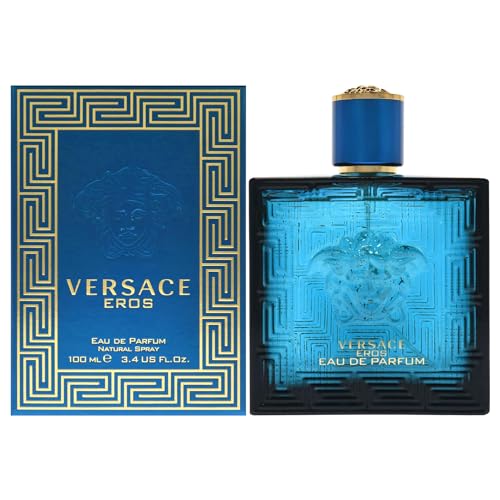 Versace Eros Eau de Parfum Spray for Men - Long-Lasting Fragrance, 3.4 oz