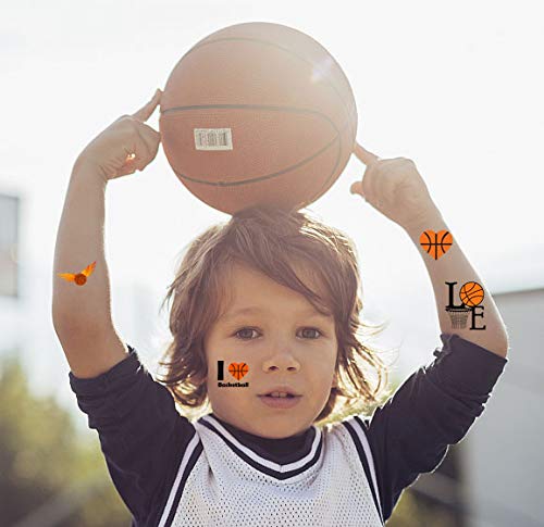 Basketball Temporary Tattoos for Kids - 24 Sheets (300 Designs)