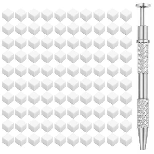 HomTop Ombre Nail Art Sponge Kit with Stainless Steel Grab Pen (150 Pcs)