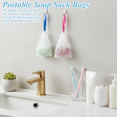 Mesh Soap Bags for Shower 20 Pack - Foam Net Soap Saver Pouches