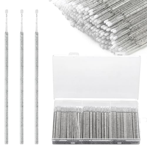 Disposable Micro Applicators 300Pcs 2.0mm Microfiber Brushes for Precision Makeup