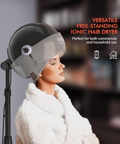 TASALON Ionic Hooded Hair Dryer 1875W with Adjustable Settings for Home & Salon