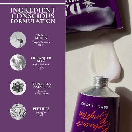 ed&i DAY HYDRATE Daily Face Moisturizer With Snail Mucin & OceanDerMX, Hydrating Moisturizer for Fine Lines, Firming & Radiance, Daily Facial Moisturizer for Dry Skin Face - 1.69 oz