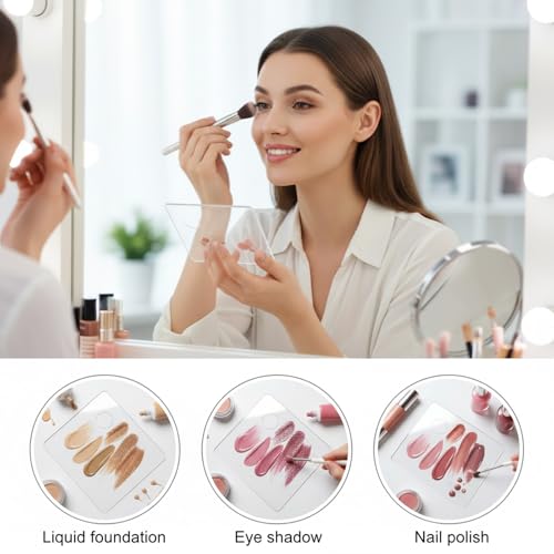 Acrylic Makeup Palette with Spatula Set - 2 Pcs Foundation Mixer