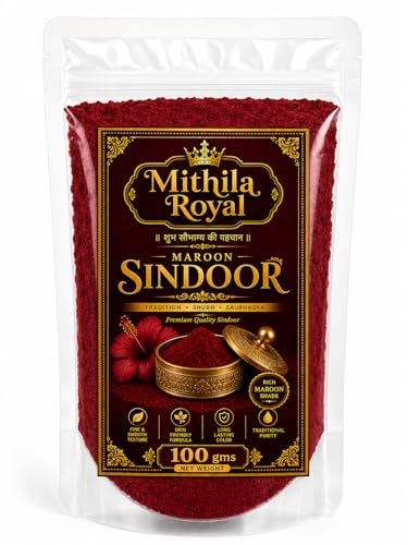 Organic Maroon Sindoor Powder Compact for Bridal & Daily Use