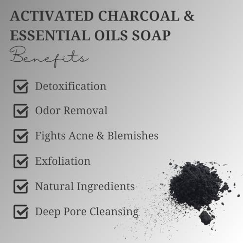 Charcoal Underarm Detox Massage Bar Soap, Activated Charcoal & Tea Tree, Detoxifying Soap, Activated Charcoal For Odor Removal, Brightening Underarm, Dark Spot Remover 2 Pack (5 Ounces Each)