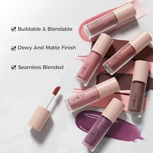 Exmiloo Liquid Blush for Cheeks - Dewy Buildable Flush
