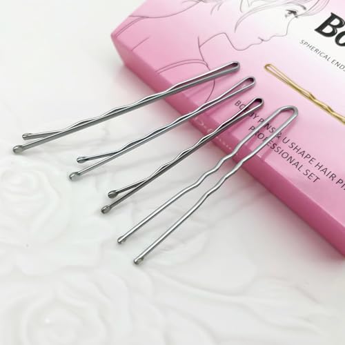 200 Pcs Silver Bobby Pins Set - Thick & U-Shaped Hairpins for All Hair Types