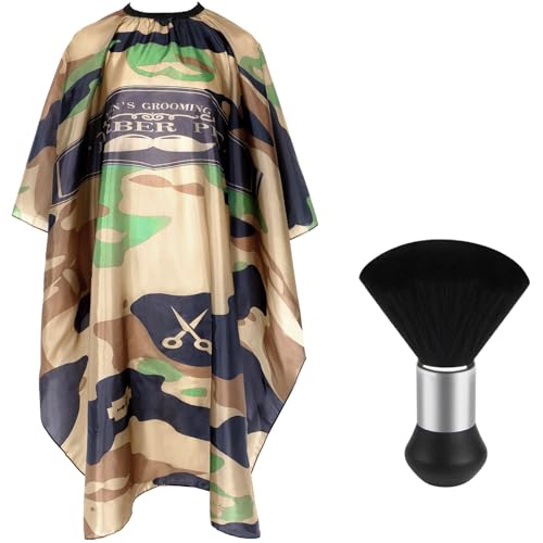Waterproof Hair Cutting Cape with Neck Duster Brush 56x47in