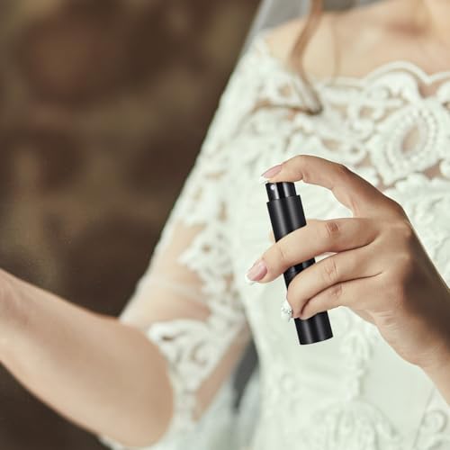 15Pcs 8ML Atomizer Perfume Spray Bottle for Travel, Refillable Perfume Bottle, Empty Cologne Dispenser, Twist Type Pocket Cologne Sprayer, Black