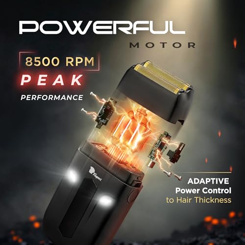 Fagaci Double Foil Shaver for Men ? Electric Shaver with Close Shaving, No Irritation, Professional Barber Foil Shavers 8500 RPM High Torque, 3H Battery, Mens Razor for Face, Easy Clean