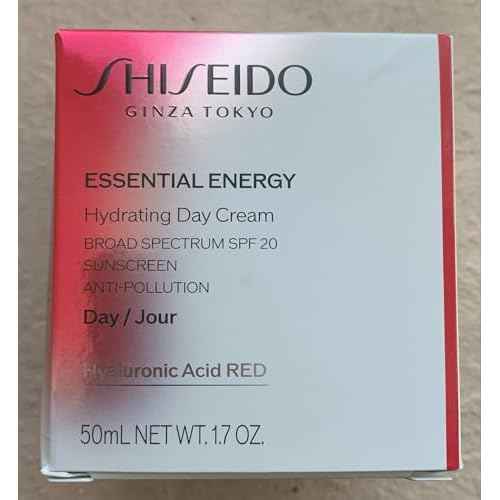 Shiseido Essential Energy Hydrating Day Cream Broad Spectrum SPF 20 - 50 mL - Visibly Reduces the Look of Pores & Fine Lines - With Hyaluronic Acid - 24-Hour Hydration - All Skin Types