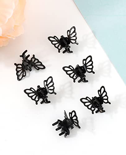 Wecoe 30 Pcs Small Gold Butterfly Hair Clips Tiny Mini Claw Clips Cute Decorative Hair Clips Flower Short Hair Hair Accessories for Women Gifts For Her