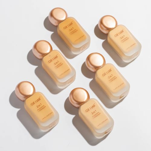 2-in-1 Liquid Foundation & Concealer - Full Coverage, Semi-Matte