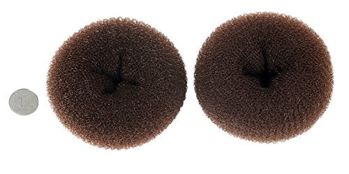 Extra Large Brown Hair Donut Bun Maker | 4.3in Thick Hair