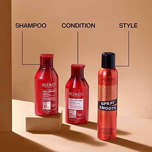 Redken Spray Smooth Anti Frizz Hair Spray | Frizz Control and Heat Protection | Instant Smoother | With Citric Acid | Paraben, Sulfate & Silicone-Free| 2 Oz