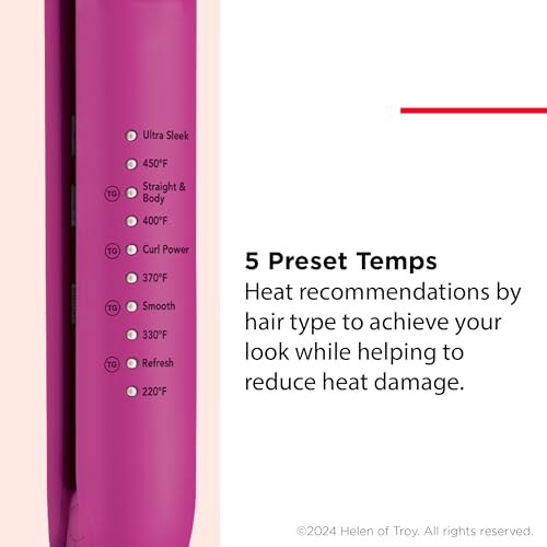 REVLON Ceramic Tourmaline 1" Flat Iron - Hair Straightener Evenly Distributes Heat for Less Damage, 5 Preset Temperatures for All Hair Types