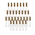 30 Pcs 10ml Empty Lip Gloss Tubes Containers, Refillable Lip Balm container for DIY Makeup Such as Lip Samples, Homemade Lip Balm (Gold)