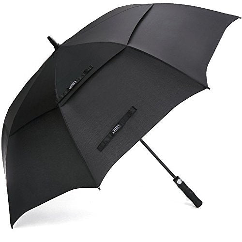 G4Free 62 Inch Automatic Open Golf Umbrella Extra Large Oversize Double Canopy Vented Windproof Waterproof Stick Umbrellas(Dark Green)