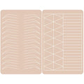 3 pcs Thicken Two sides Microblading Practice Silicon Skin Perfect for Permanent Makeup and Microblading Nano brows ombre brow practice (Two sides-3pcs)