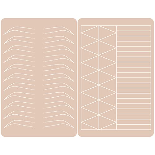 3 pcs Thicken Two sides Microblading Practice Silicon Skin Perfect for Permanent Makeup and Microblading Nano brows ombre brow practice (Two sides-3pcs)