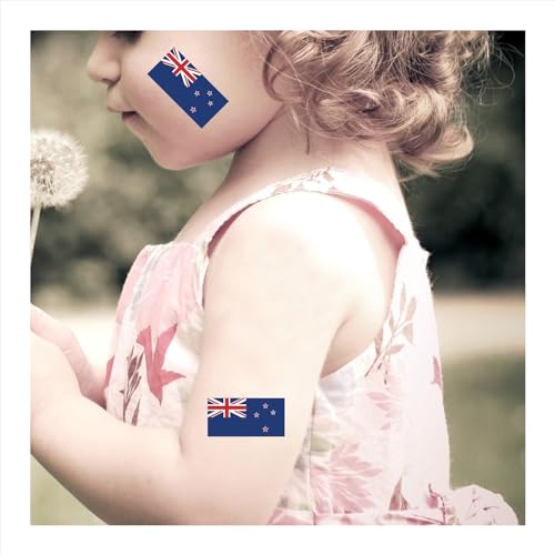 30-Pack New Zealand Flag Temporary Tattoos for Sports Fans