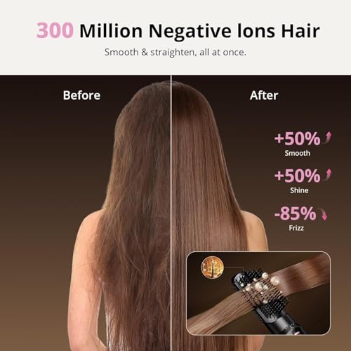 7-in-1 Hot Air Styler Brush - Auto Curl, Straighten & Dry