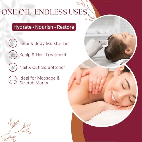 ISLA & FONTANE Jojoba Oil ? 64 fl oz | 100% Pure & Natural | Golden, Unrefined, Cold Pressed | Hexane-Free Carrier Oil for Skin, Hair, Face, Nails & Body Moisturizing