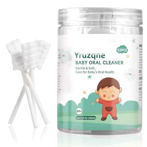 52Pcs Baby Tongue Cleaner, Disposable Baby Toothbrush Oral Cleaner, Infant Gum and Tooth Cleaning Stick for Newborns, Toddler Mouth Cleaner