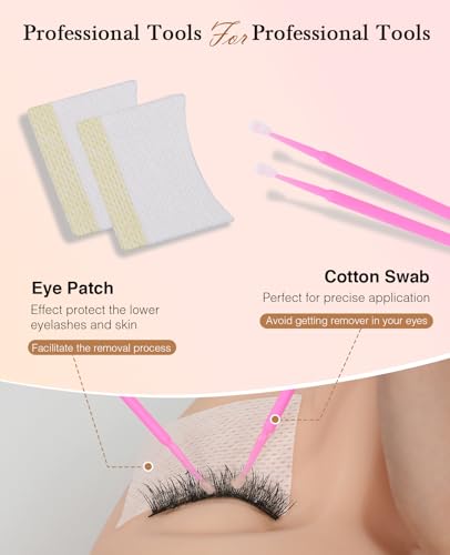 EMEDA Lash Extension Remover Cream Kit - Gentle 10g with Tools