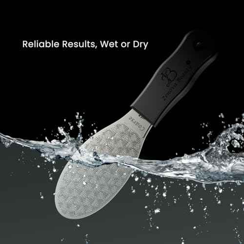 Stainless Steel Foot File with Silicone Grip ? Professional Pedicure & Callus Remover, Surgical-Grade Foot Scrubber for Dead Skin & Cracked Heels, Safe for Diabetics, Autoclavable, 2-Year Warranty