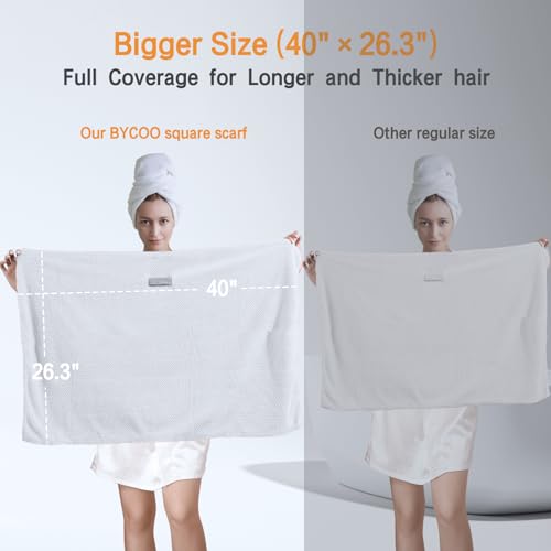 Microfiber Hair Towel Wrap for Long Thick Curly Hair - Fast Dry
