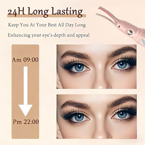 Heated Eyelash Curler & Eyebrow Trimmer 2-in-1 USB Rechargeable