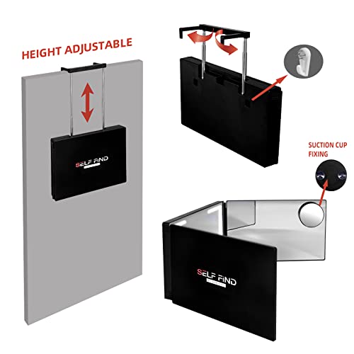 3-Way Mirror with Ring Light for DIY Hair Cutting