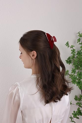 Acetate Claw Clips 4-Inch Cherry Red Hair Clips