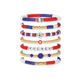 Poasrelax World Soccer Game-Day Cup Bracelets Set 7pcs - S-French Sports Fan Jewelry