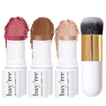 KIMUSE Face Sticks Trio - Blush, Contour & Highlighter Stick Set