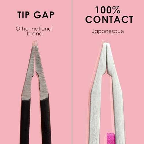 Japonesque Smart Guide Slant Tweezers ? Precision Eyebrow Plucking Tool with Slant Tip, Stainless Steel Hair Removal