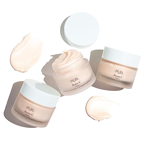 P?R MINERALS Rescue C Brightening Vitamin C & Peptide Eye Cream, Vitamin C, Caffeine, Peptide, 0.5 oz